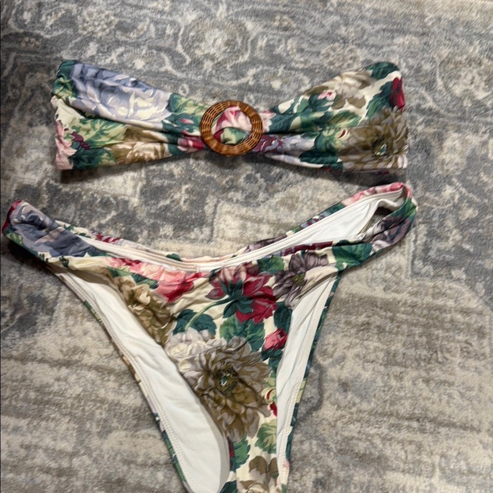 Zimmermann Floral Bandeau Bikini Set